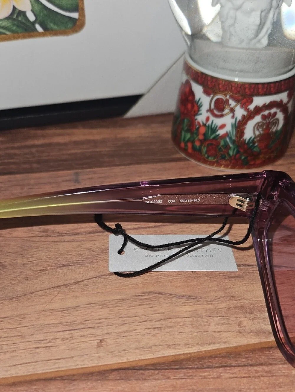 Stella McCartney Purple Slim Cat-Eye Sunglasses